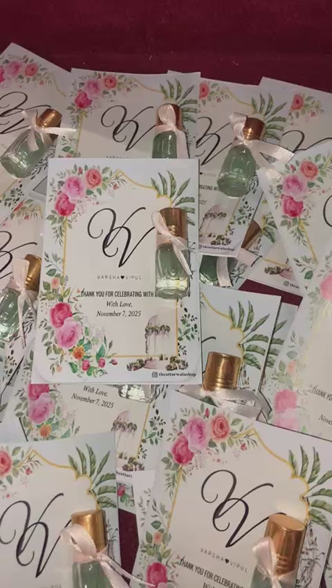 Premium Wedding Attar Favors - Customized Mini Fragrance Gifts (Bulk Only)